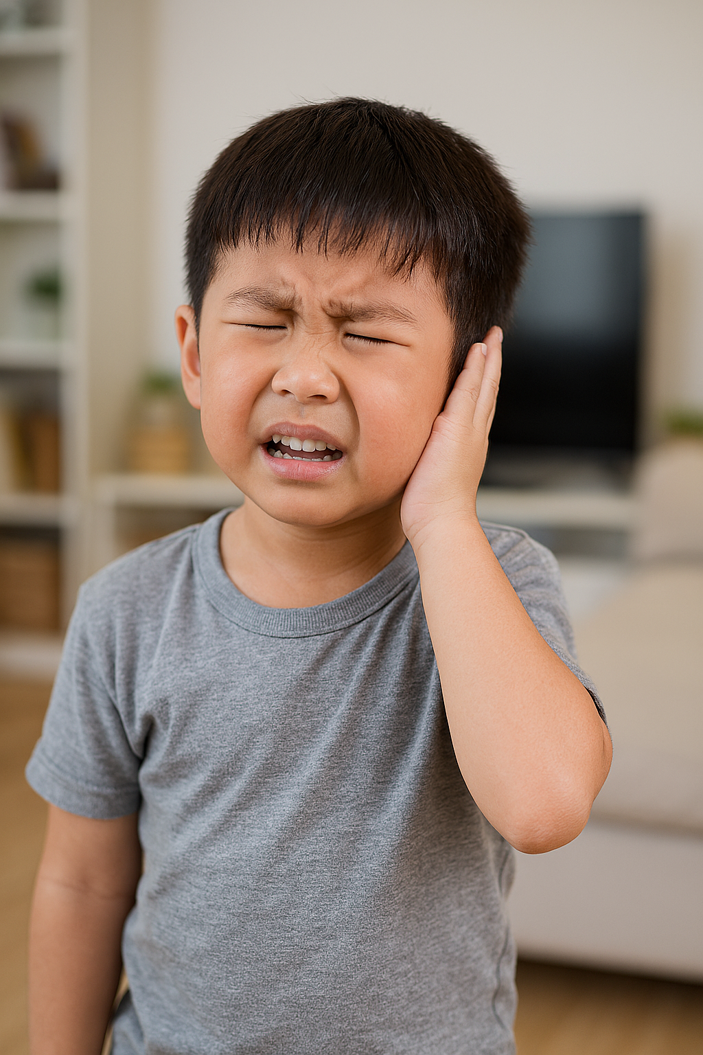 小孩耳朵被耳垢堵住